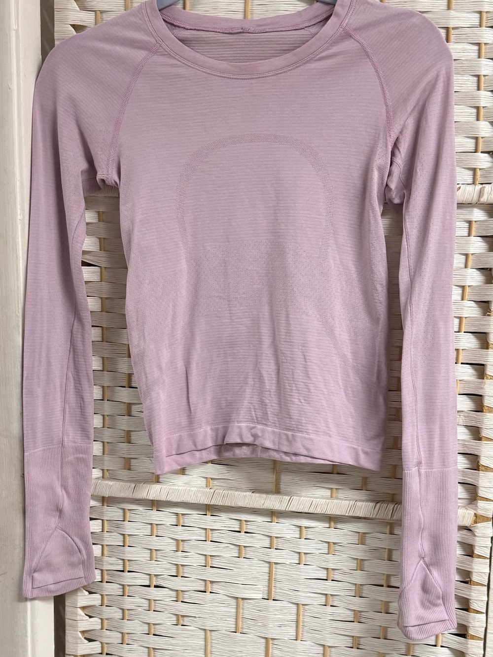 Lululemon Women's Long-Sleeve Cropped Crew Neck Top - Dusty Pink